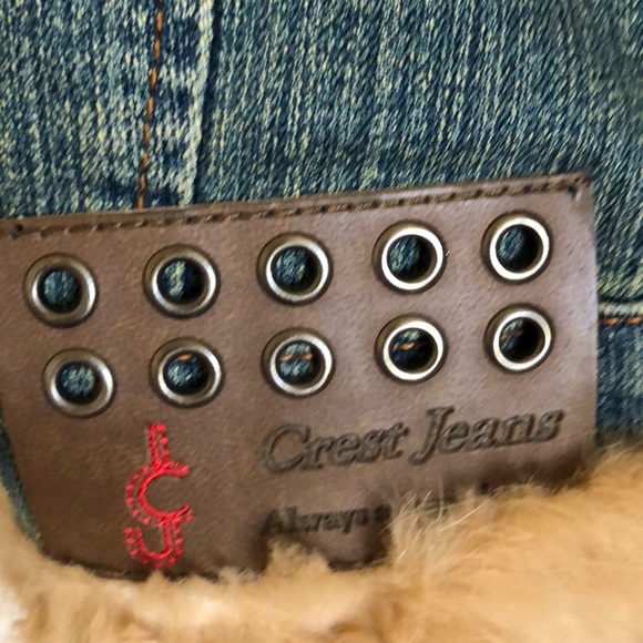 Gorgeous!  Fur trimmed jean jacket - Picture 5 of 8